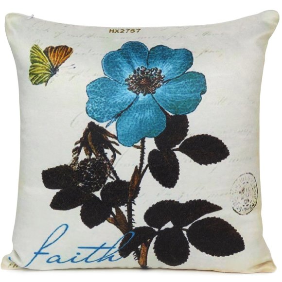 Oussum Digital Flower Print Cushion Pillow Cover Throw Pillow Case Decoration - Picture 1 of 4